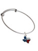 Enamel Lone Star Texas Charm Bangle Bracelet