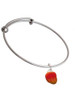 3-D Enamel Mango Charm Bangle Bracelet
