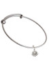 Mini Lotus Charm Bangle Bracelet