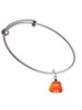 Resin Funny Boo! Pumpkin Charm Bangle Bracelet