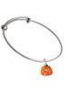 Resin Funny Grr! Pumpkin Charm Bangle Bracelet