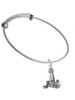 Antiqued Lighthouse Charm Bangle Bracelet