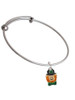 Small Leprechaun with Bow Tie Charm Bangle Bracelet