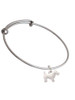 Flat Scottie Dog Charm Bangle Bracelet