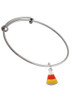Candy Corn Charm Bangle Bracelet