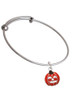 Jack O'Lantern with Cutout Eyes Charm Bangle Bracelet