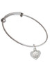 Volleyball in Heart Charm Bangle Bracelet