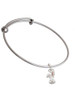Bunny Face Charm Bangle Bracelet