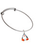 Resin Penguin Charm Bangle Bracelet