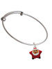 Star Santa Charm Bangle Bracelet