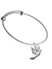 Dove Charm Bangle Bracelet