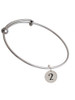 Disc 1/2'' Number - 2 - Charm Bangle Bracelet