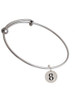 Disc 1/2'' Number - 8 - Charm Bangle Bracelet