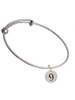 Disc 1/2'' Number - 9 - Charm Bangle Bracelet