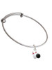 Bowling Pins with Bowling Ball Charm Bangle Bracelet