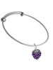 Grapes Charm Bangle Bracelet