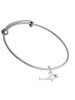 Whale Charm Bangle Bracelet