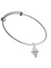 2-D Vanilla Ice Cream Cone with Sprinkles Charm Bangle Bracelet