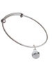 Peace with AB Crystal and Dove Charm Bangle Bracelet