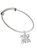 Peace Love Cheer Charm Bangle Bracelet