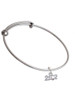 Marathon - 26.2 with Clear AB Crystal Charm Bangle Bracelet