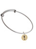 Gold Tone Disc 1/2'' - Symbol - Exclamation Point - ! - Charm Bangle Bracelet