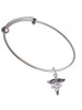 Caduceus - NP Charm Bangle Bracelet