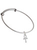 Small Ankh Charm Bangle Bracelet