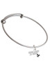 Kick Like a Girl with Enamel Soccer Ball Charm Bangle Bracelet