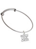 Medium ''Peace Love Cheer'' Charm Bangle Bracelet