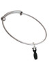 Little Black Dress Charm Bangle Bracelet