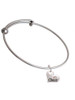 Cheer Heart with AB Crystal Charm Bangle Bracelet