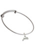 Leaping Rabbit Charm Bangle Bracelet