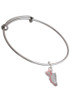 Pink Running Shoe Charm Bangle Bracelet