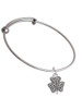 Shamrock with Celtic Knot Charm Bangle Bracelet