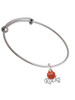 Enamel Basketball ''Rocks'' Charm Bangle Bracelet