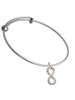 Infinity Rope Charm Bangle Bracelet