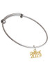 Gold Tone Class of 2019 Charm Bangle Bracelet