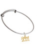 Gold Tone Class of 2021 Charm Bangle Bracelet