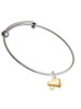 Mini Gold Tone Megaphone Charm Bangle Bracelet