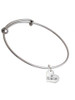 Small Niece Heart Charm Bangle Bracelet