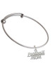 Football Mom Charm Bangle Bracelet