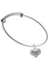 Follow Your Heart Charm Bangle Bracelet