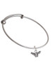 Small 3-D Bee Charm Bangle Bracelet