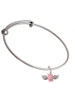 Mini Pink Flying Pig Charm Bangle Bracelet