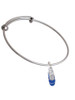 3-D Blue Running Shoe Charm Bangle Bracelet