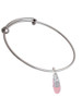 3-D Pink Running Shoe Charm Bangle Bracelet