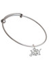 Joy with Snowflake Charm Bangle Bracelet