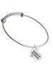 Large Mother of the Groom Heart Charm Bangle Bracelet