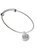 Half Marathon Roman Numeral Charm Bangle Bracelet